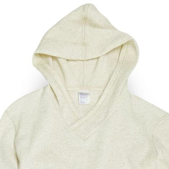 Stars Above Cream Waffle Knit Hoodie XS Cozy Lounge Pullover Gift - Picture 5 of 10